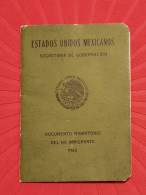 Mexico Pasaporte  Passport, Passeport, Reisepass - Documentos Históricos