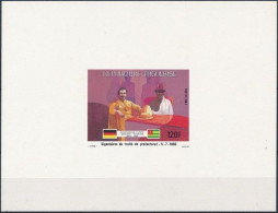 Togo 1984 Die Proof, Delux Sheet , Treaty Signers, Germany Joint Issue, Flags - Gezamelijke Uitgaven