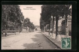 CPA Chauny, Boulevard Gambetta  - Chauny