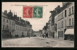 CPA Villers-Cotterets, Place Du Marché Et La Rue De Paris  - Villers Cotterets
