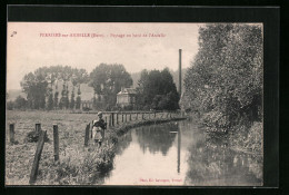 CPA Perriers-sur-Andelle, Paysage Au Bord De L'Andelle  - Altri & Non Classificati