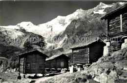 12672249 Saas-Fee Walliser Stadel Mit Alphubel Taeschhorn Dom Und Lenzspitze Wal - Altri & Non Classificati