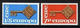 IRLAND MI-NR. 202-203 POSTFRISCH(MINT) EUROPA 1968 KREUZBARTSCHLÜSSEL - 1968