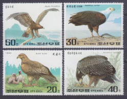 1992 Korea North 3260-3263 Birds Of Prey 6,10 € - Adler & Greifvögel