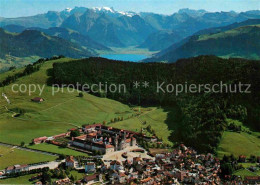 12649119 Einsiedeln SZ Kloster See Alpen Fliegeraufnahme Einsiedeln - Andere & Zonder Classificatie