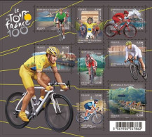 FRANCE 2013 CYCLING THE 100TH ANNIVERSARY OF TOUR DE FRANCE MINIATURE SHEET MS MNH - Nuovi