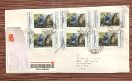 India & Mauritius 2023 Joint Issue Peacock Kestrel Bird Used On Regd Cover - Luchtpost