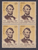Inde India 1965 MNH Abraham Lincoln, American Lawyer, Politician, Statesman, President, Block - Neufs