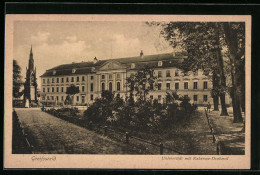 AK Greifswald, Universität Mit Rubenow-Denkmal  - Greifswald