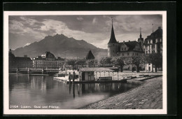 AK Luzern, Quai Und Pilatus  - Lucerne