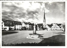 12585329 Amriswil TG Marktplatz Brunnen Kirche Amriswil TG - Andere & Zonder Classificatie