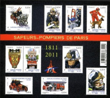 FRANCE 2011 200TH ANNIVERSARY OF THE PARISIAN FIRE BRIGADE MINIATURE SHEET MS MNH EV 700/- - Unused Stamps