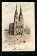 Lithographie Köln A. Rh., Totalansicht Vom Dom  - Other & Unclassified