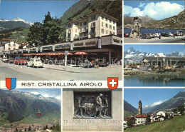 12534239 Airolo Ristorante Cristallina Bergsee Bergbahn Kirche Relief Traforo De - Other & Unclassified