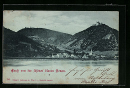 Mondschein-AK Wien, Gruss Von Der Schönen Blauen Donau  - Autres & Non Classés