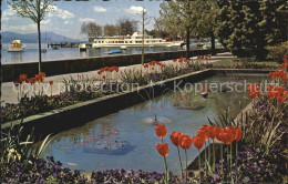 12482909 Ouchy Quai D Ouchy Lac Leman Genfersee Teich Tulpen Ouchy - Sonstige & Ohne Zuordnung