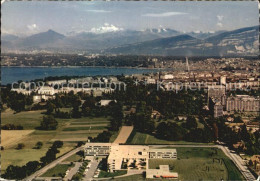 12467129 Genf GE Oekumenisches Zentrum Genfer See Blick Zum Mont Blanc Fliegerau - Andere & Zonder Classificatie