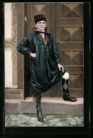 AK Hesse In Tracht In Männlicher Pose  - Costumes