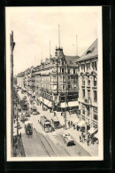 AK Berlin, Leipzigerstrasse, Ecke Wilhelmstrasse Mit Strassenbahnen  - Tramways