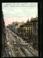 AK Berlin, Leipziger Strasse Mit Blick Auf Spittelmarkt, Strassenbahnen  - Tramways