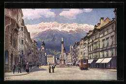 AK Innsbruck, Ortspartie Mit Strassenbahn  - Tram