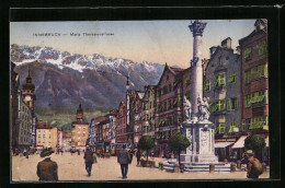 AK Innsbruck, Maria Theresienstrasse Mit Strassenbahn  - Tramways