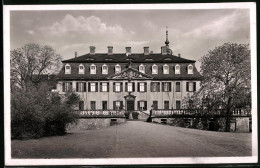 Fotografie Brück & Sohn Meissen, Ansicht Seusslitz A. D. Elbe, Partie Am Schloss Mit Frontansicht  - Lieux