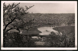 Fotografie Brück & Sohn Meissen, Ansicht Kötzschenbroda, Blick über Die Eisenbahnbrücke Auf Die Stadt Mit Lössnit  - Places