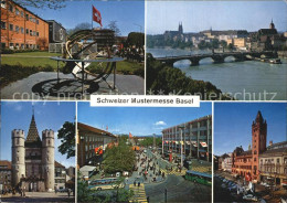 12411599 Basel BS Schweizer Mustermesse Sonnenuhr Rheinbruecke Muenster Spalento - Sonstige & Ohne Zuordnung