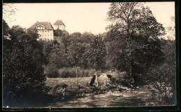 Fotografie Brück & Sohn Meissen, Ansicht Bieberstein, Blick Zum Schloss Bieberstein  - Lieux