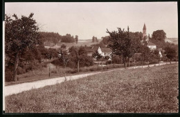 Fotografie Brück & Sohn Meissen, Ansicht Bucha I. Sa., Strassenpartie Am Badeteich  - Lieux