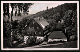 Fotografie Brück & Sohn Meissen, Ansicht Bärenfels I. Erzg., Blick Auf Das Alte Forsthaus  - Orte