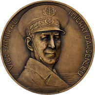 France, Médaille, Vice-Amiral Thierry D'Argenlieu, 1945, Bronze, Baudichon - Other & Unclassified