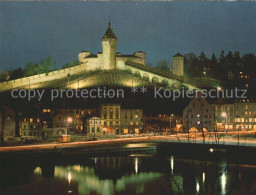 12369299 Schaffhausen SH Munot Wehranlagen Rhein Nacht Schaffhausen - Other & Unclassified