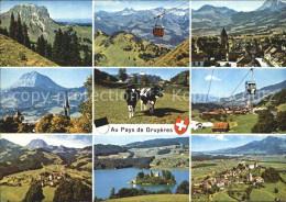 12367939 Gruyeres FR Orts Und Teilansichten Luftseilbahn Bergsee Gruyeres - Andere & Zonder Classificatie