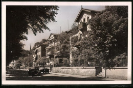 Fotografie Brück & Sohn Meissen, Ansicht Bad Elster, Blick In Die Badstrasse Mit Den Hotels Caecilia Und Urania  - Orte