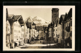 AK Kitzbühel, Strassenpartie Mit Blick Auf Die Berge  - Sonstige & Ohne Zuordnung