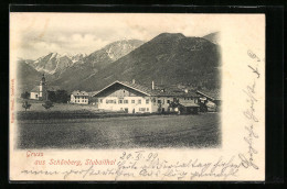 AK Schönberg /Stubaithal, Idyllischer Blick Auf Den Ort Mit Gebirgspanorama  - Sonstige & Ohne Zuordnung