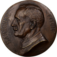 France, Médaille, Maréchal Foch, Fonte, Bronze, Aug.Maillard, TTB+ - Autres & Non Classés