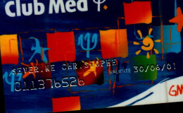 CARTE ..CLUB MED... - Gift And Loyalty Cards