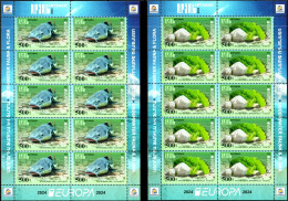 Artsakh 2024 "Europa" Underwater Flora And Fauna.2 Sheets Quality:100% - Armenia