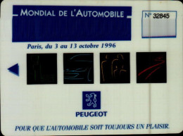 CARTE ..MONDIAL DE L'AUTOMOBILE...PARIS 1996... - Carta Di Fedeltà E Regalo