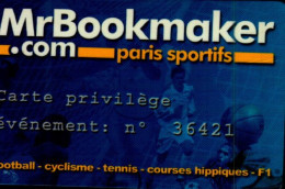 CARTE ..MrBOOKMAKER...PARIS SPORTIFS - Tarjetas De Fidelización Y De Regalo