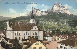 12336379 Schwyz Hauptplatz Kirche Mit Beiden Mythen Schwyz - Other & Unclassified