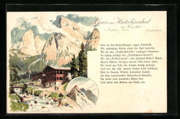 Lithographie Hinterbärenbad Im Kaiserthal, Idyllische Bergkulisse Mit Gasthof  - Other & Unclassified