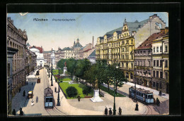 AK München, Strassenbahnen Auf Dem Promenadenplatz  - Tramways