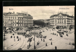 AK Berlin, Strassenbahnen Und Spaziergänger Auf Dem Potsdamer Platz  - Tram