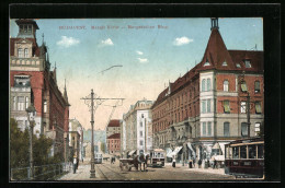 AK Budapest, Strassenpartie Am Margarethenring, Strassenbahn  - Hungría