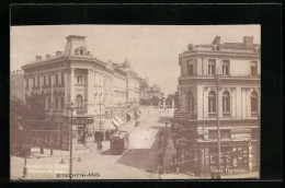 AK Sofia, Strasseneck Im Stadtkern, Strassenbahn  - Tramways