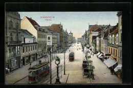 AK Mannheim, Planken, Strassenbahn  - Tramways